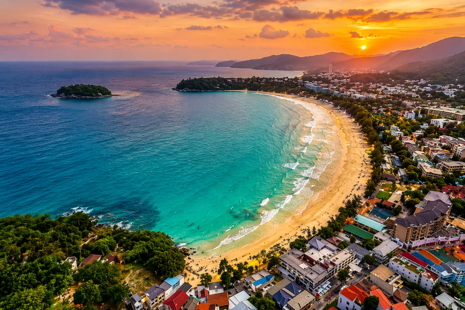 หาดกะตะ ภูเก็ต หาดกิจกรรม เล่นน้ำ เซิร์ฟ เหมาะทุกวัย