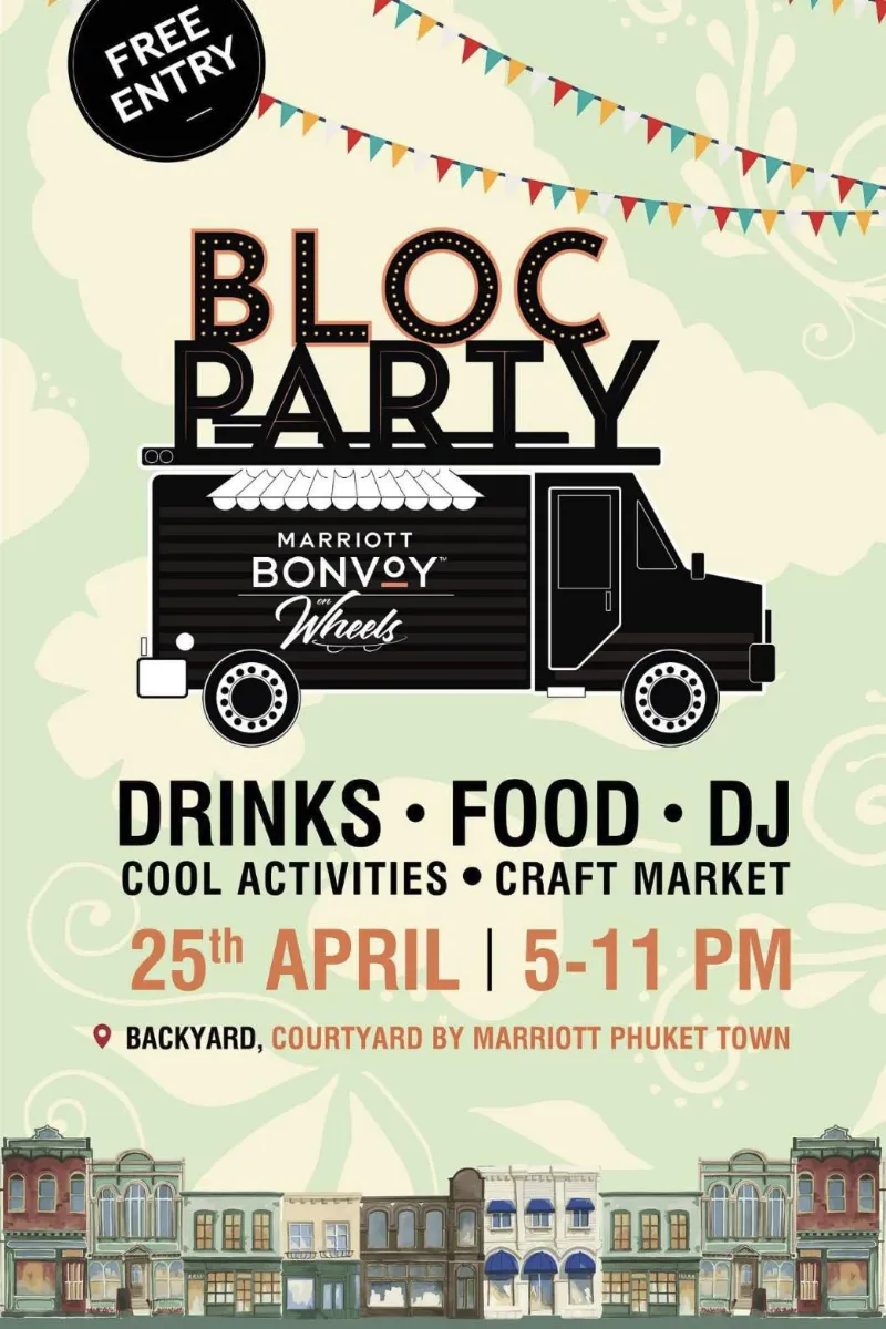 BLOC Party Phuket 2026 งานสตรีทฟู้ดและดนตรี ใจกลาง Old Town